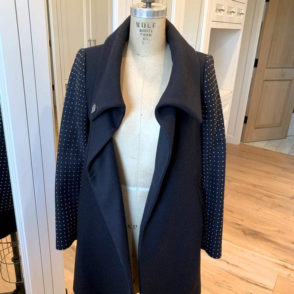 Zara navy embellished jacket